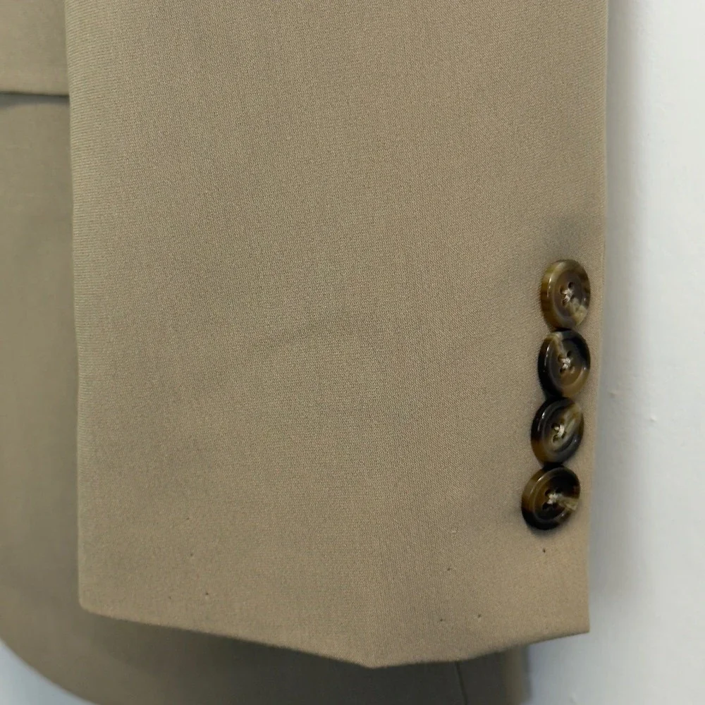 NEW Dockers Mens 38S Khaki Tan Stretch Two Button Blazer Sport Coat